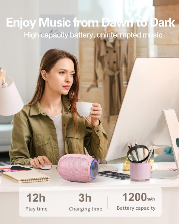 Bluetooth Speakers, A66 Wireless Speakers,5W Portable Wireless Speakers with Clear Sound,Multi Playing Modes, Compatible with Cellphone, PC for Home or Outdoors - Image 4